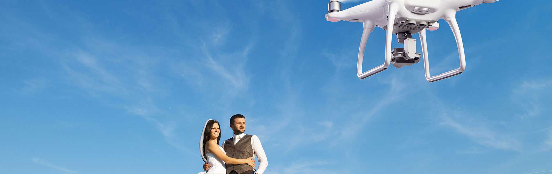 Mariage filmé par drone