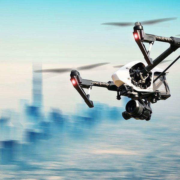 Visite par drone