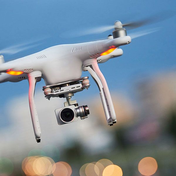 Visite par drone