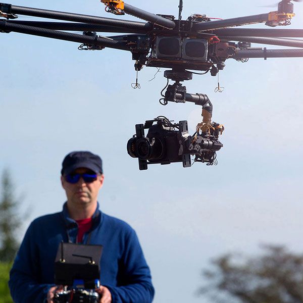 Visite par drone