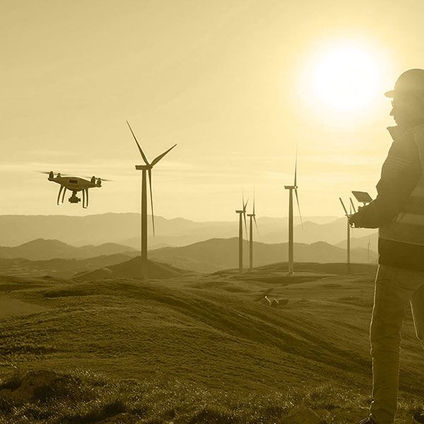 Visite par drone