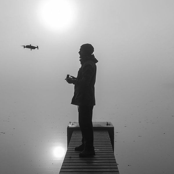 Visite par drone