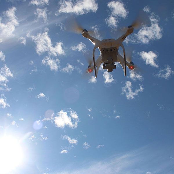 Visite par drone
