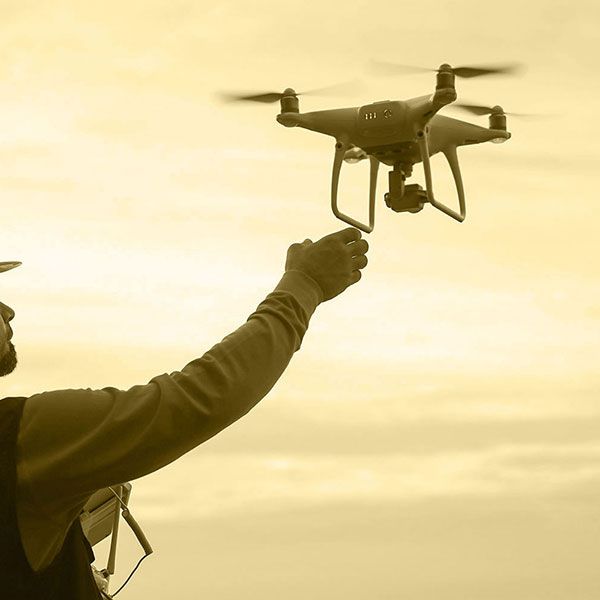 Visite par drone