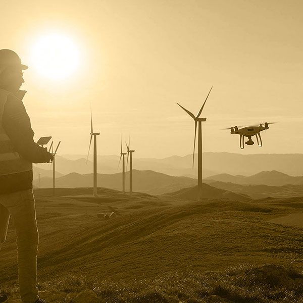 Visite par drone