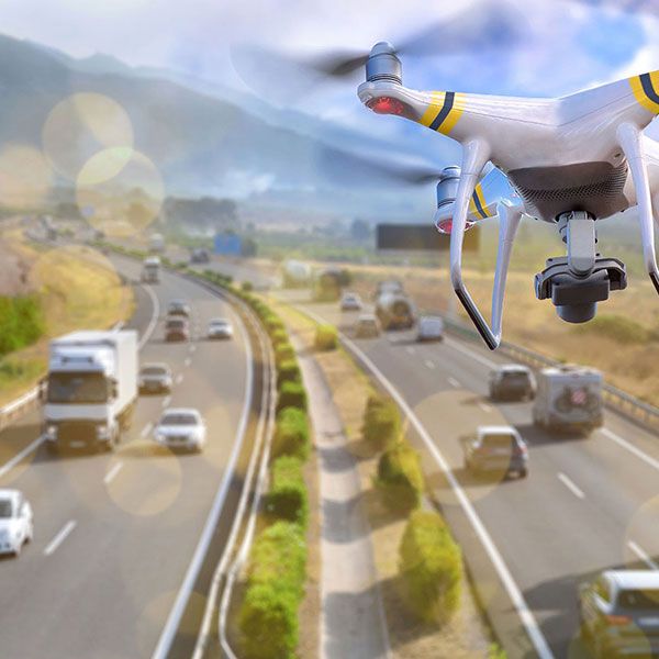 Visite par drone