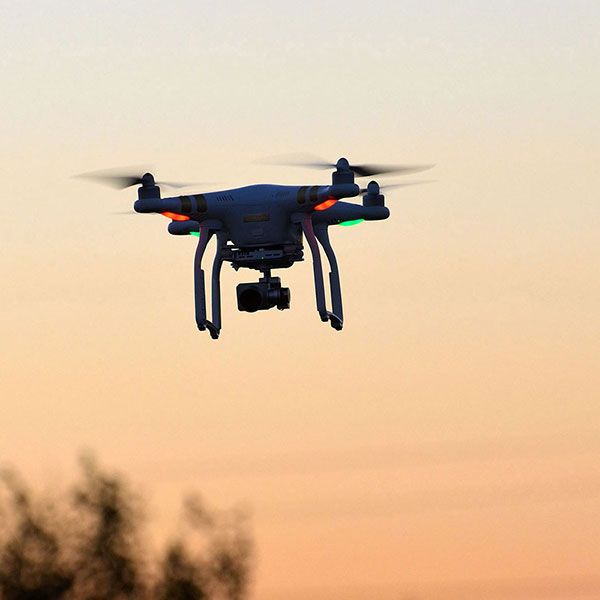Visite par drone